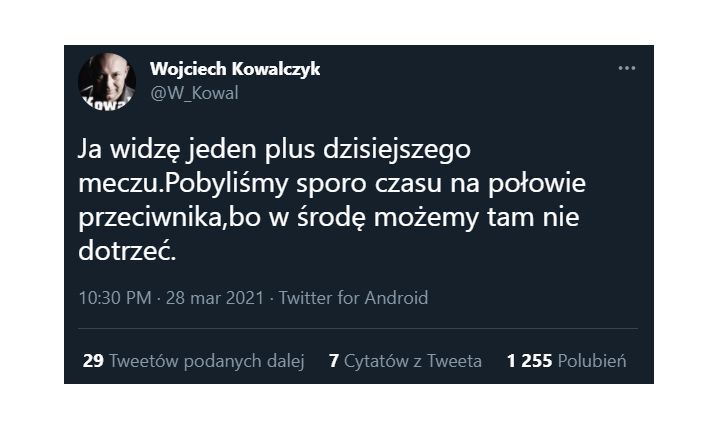 JEDEN PLUS występu Polski według Wojciecha Kowalczyka...